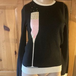 Lilly Pullitzer Cashmere Estelle Bubbly Champagne Holiday Sweater